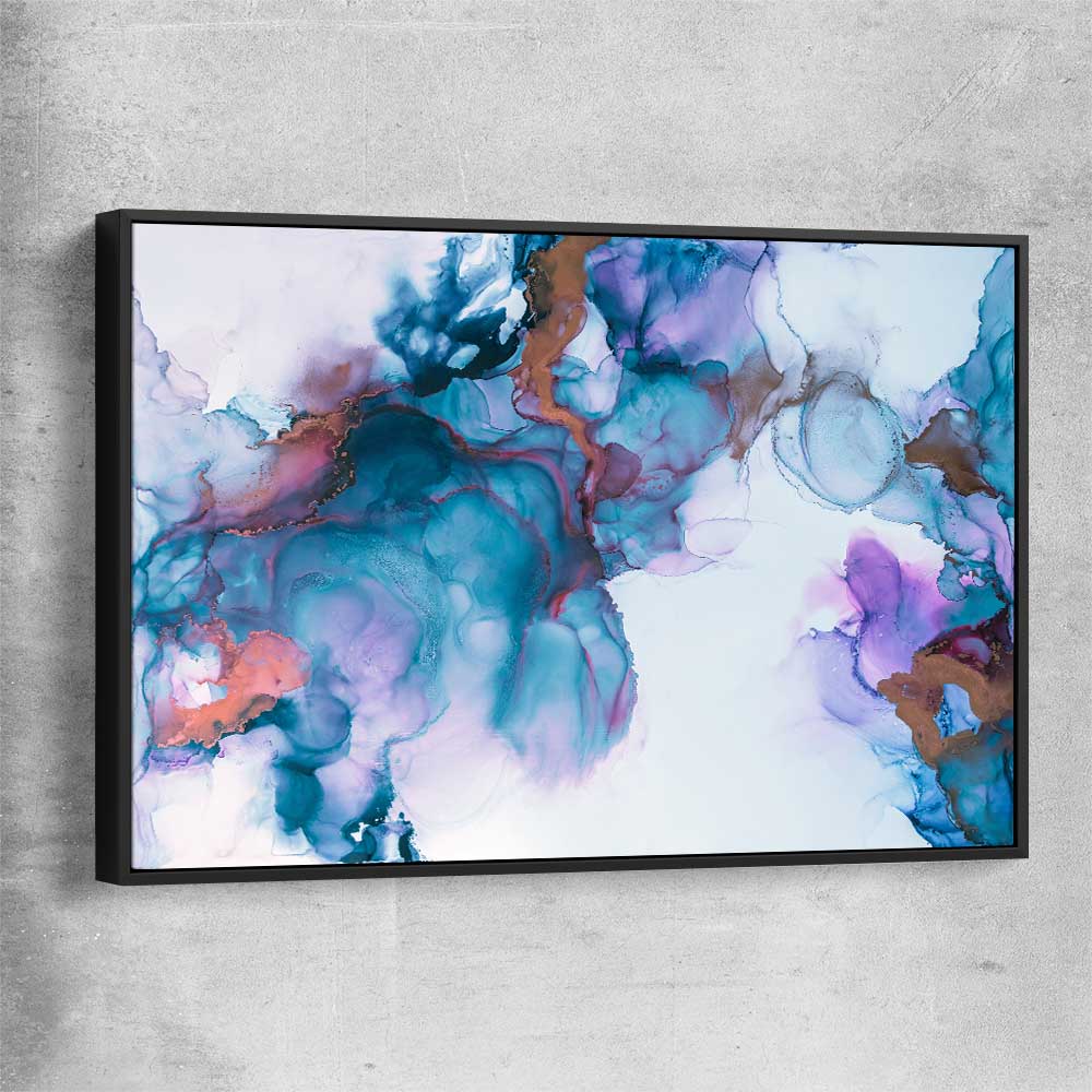 Blue Dreaming black framed canvas - part of our high quality canvas abstract wall art collection