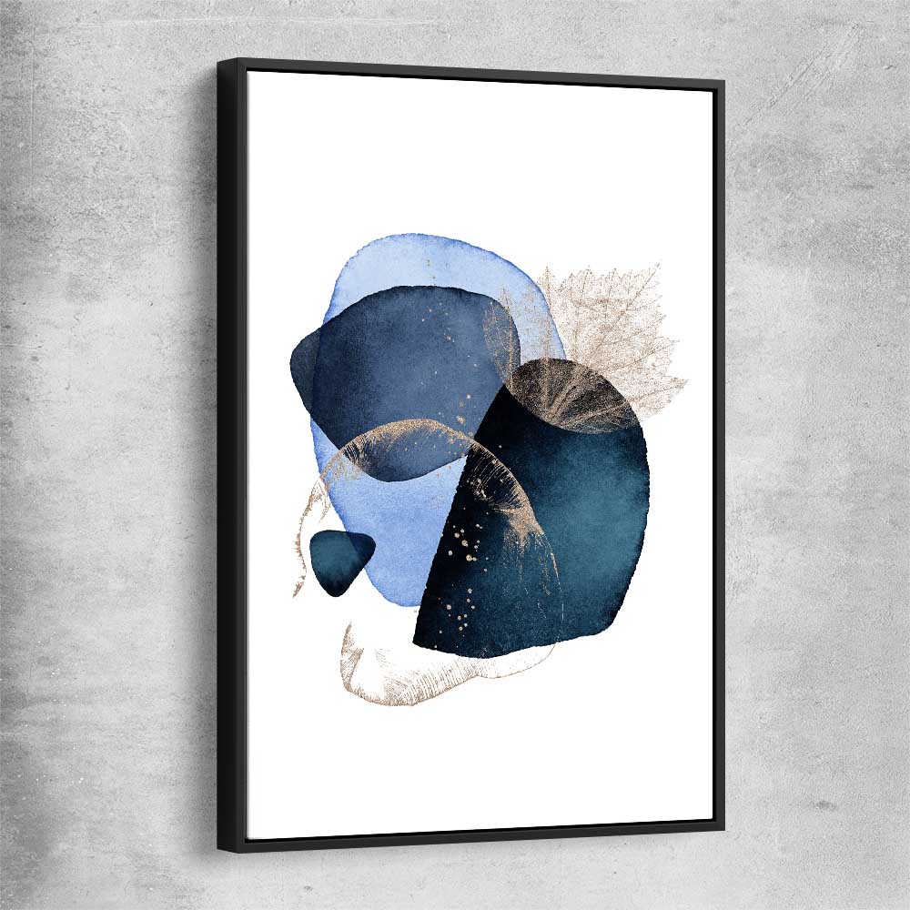 Blue Ivory Two black framed canvas - part of our high quality canvas abstract wall art collection