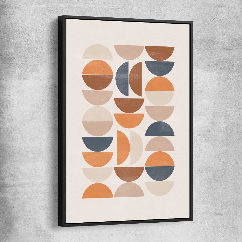 Bohemian Moons black framed canvas - part of our high quality canvas abstract wall art collection
