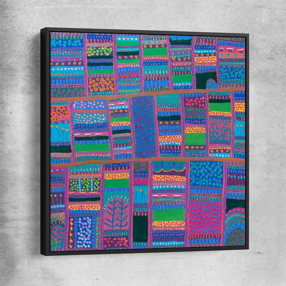 Cheerfulness black framed canvas - part of our high quality canvas abstract wall art collection