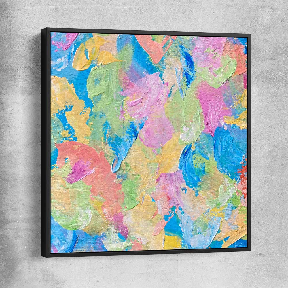 Colour Burst black framed canvas - part of our high quality canvas abstract wall art collection