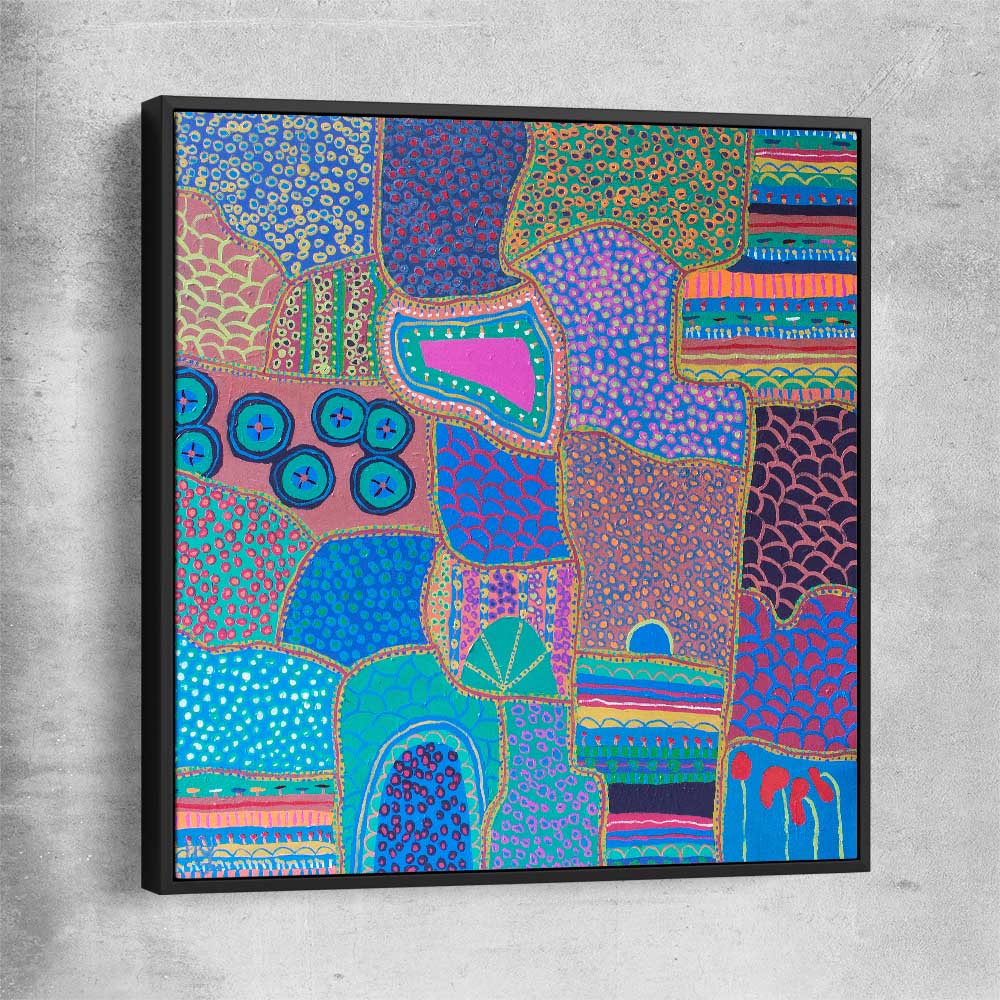Colour has Life black framed canvas - part of our high quality canvas abstract wall art collection