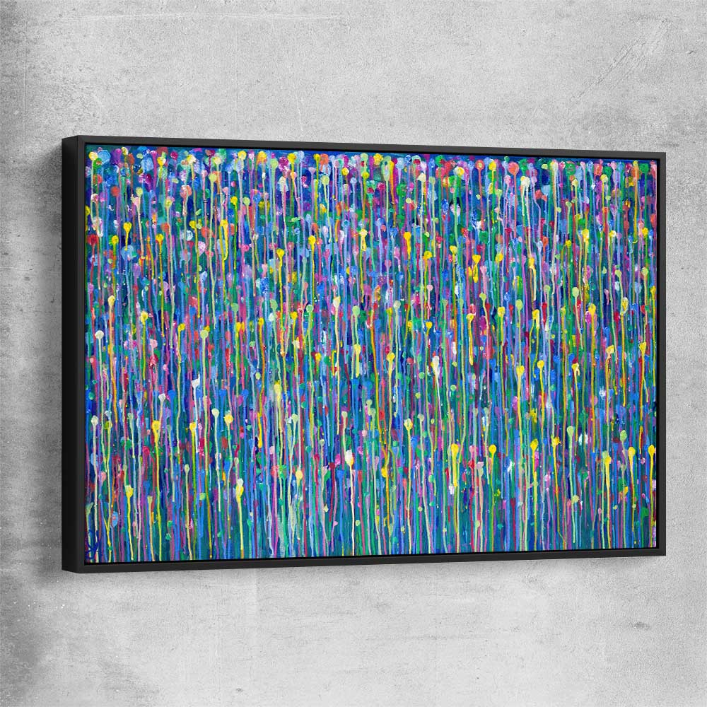 Colour is Golden black framed canvas - part of our high quality canvas abstract wall art collection