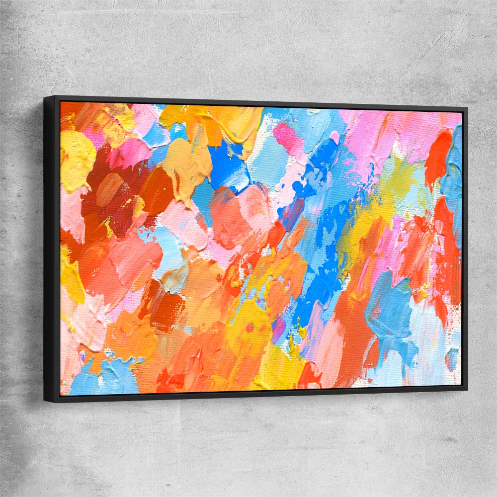 Colour Rays black framed canvas - part of our high quality canvas abstract wall art collection
