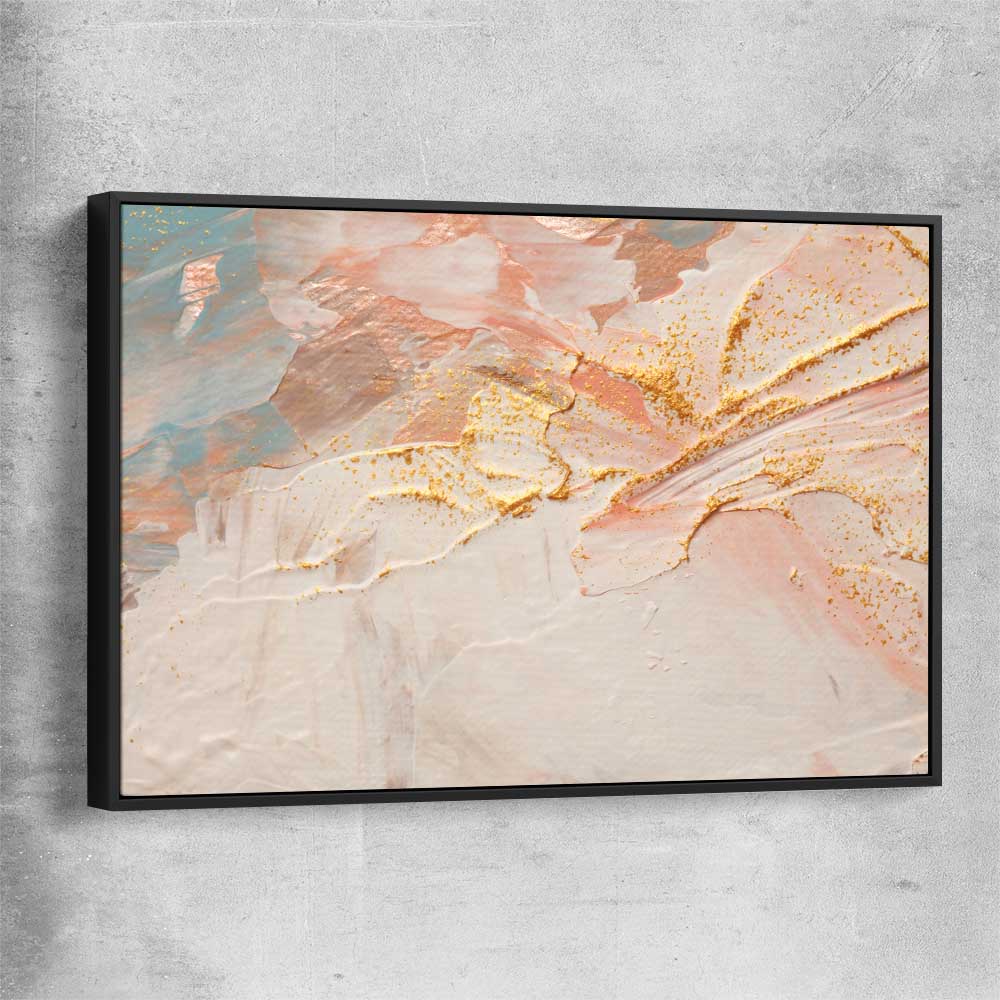 Cream Layers black framed canvas - part of our high quality canvas abstract wall art collection