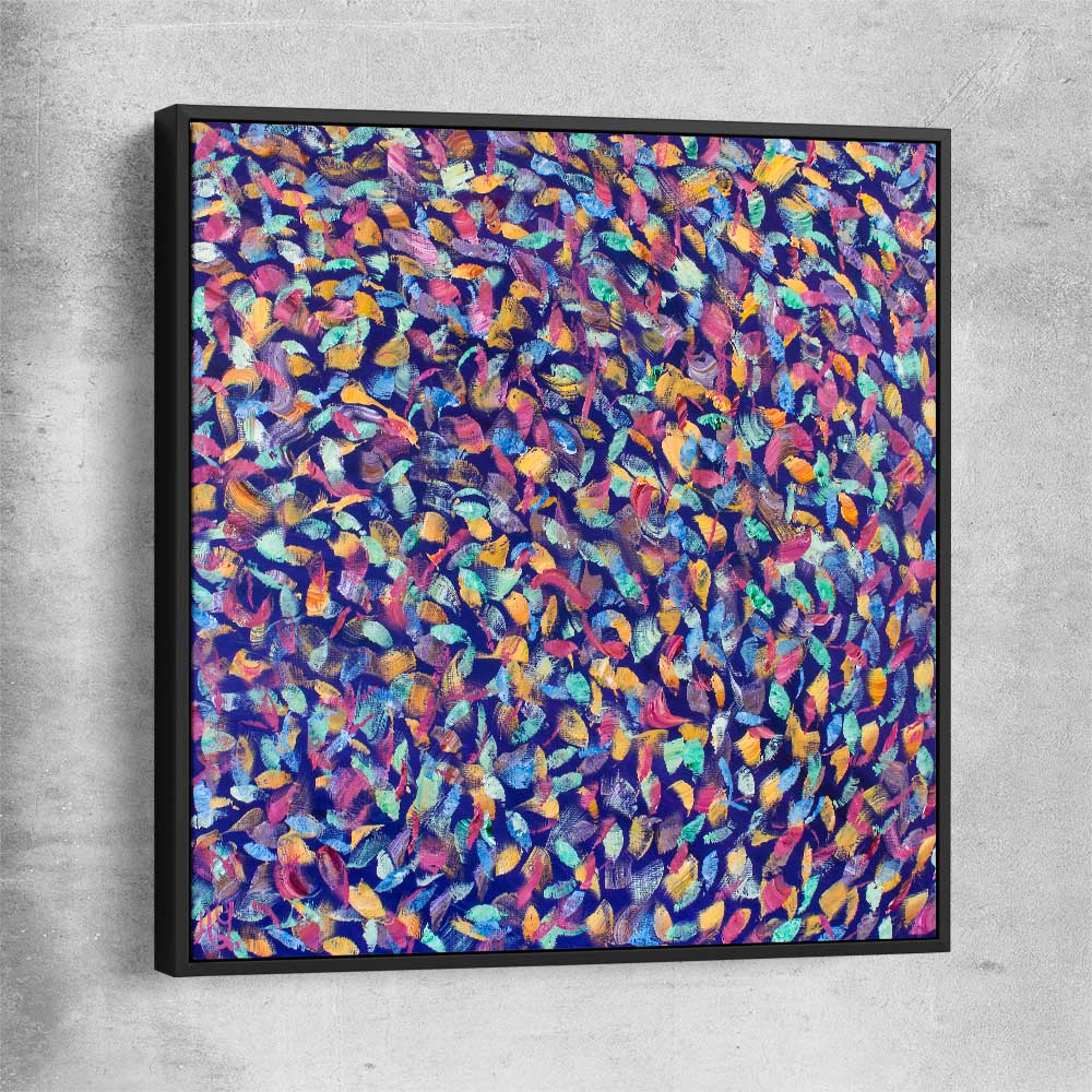 Depths of Colour black framed canvas - part of our high quality canvas abstract wall art collection