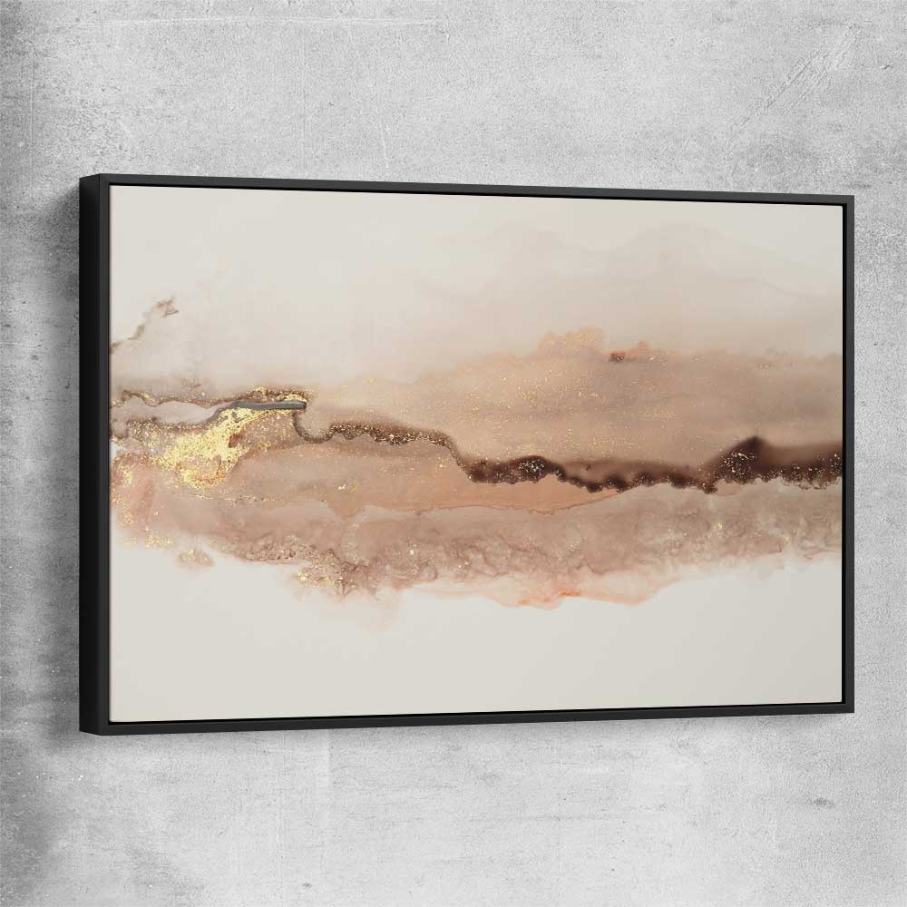 Earthen Glitter black framed canvas - part of our high quality canvas abstract wall art collection
