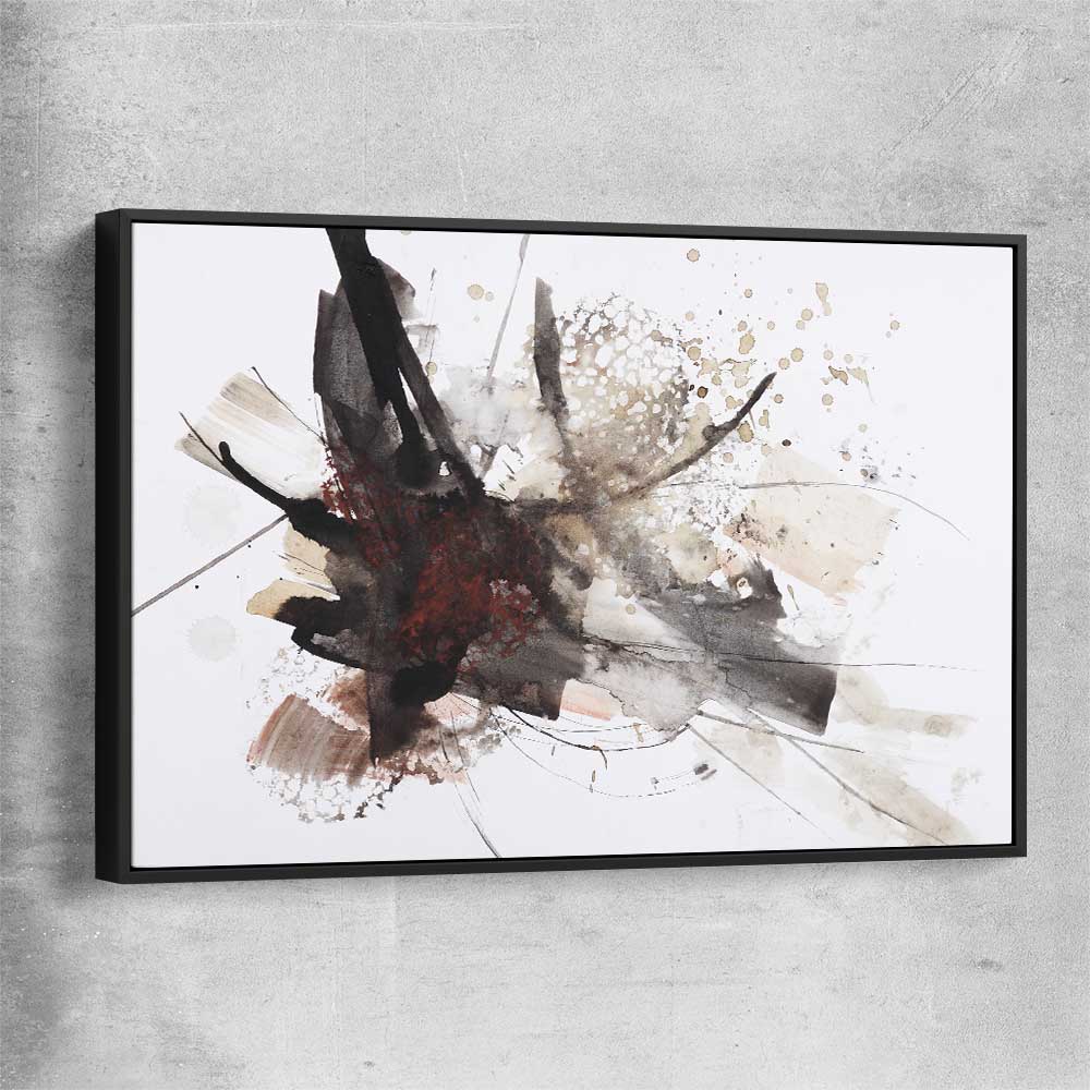 Energy Burst black framed canvas - part of our high quality canvas abstract wall art collection