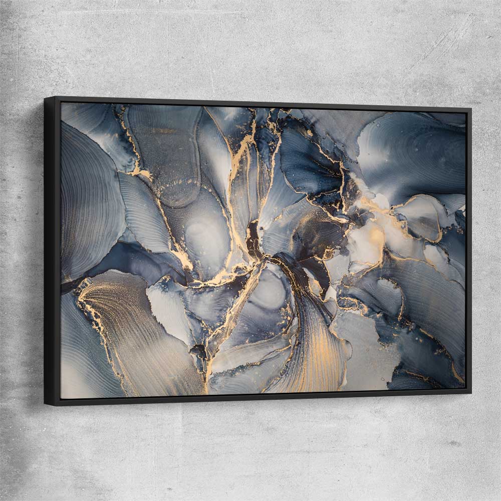 Fluid Swirls black framed canvas - part of our high quality canvas abstract wall art collection