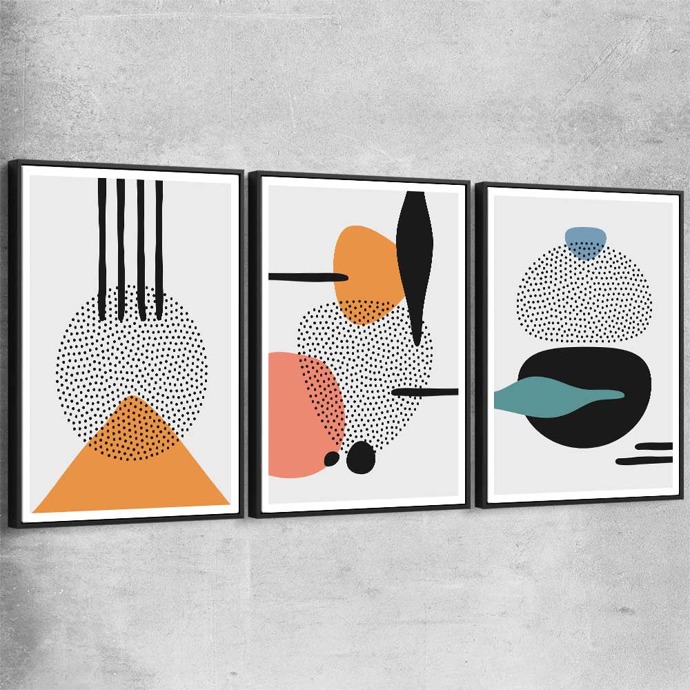 Formations Set black framed canvas - part of our high quality canvas abstract wall art collection