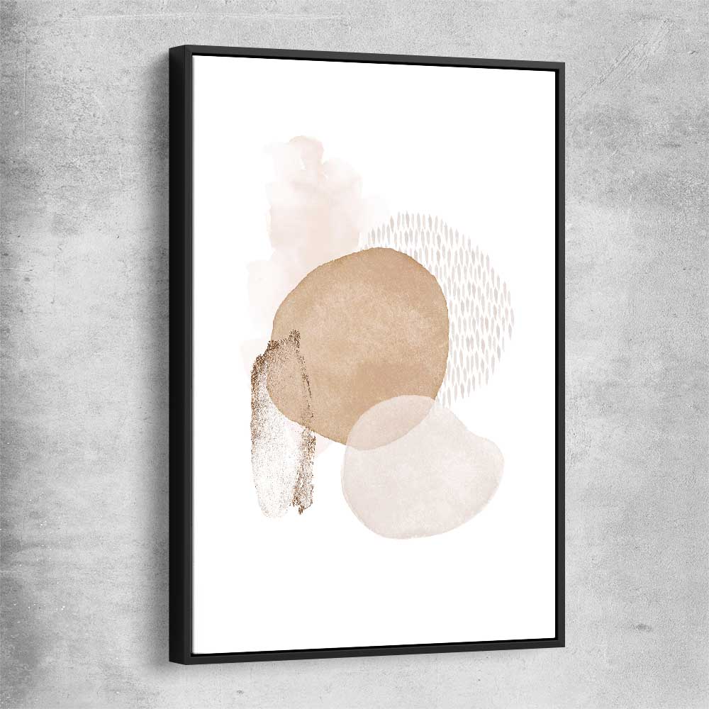 Geometric Circles black framed canvas - part of our high quality canvas abstract wall art collection