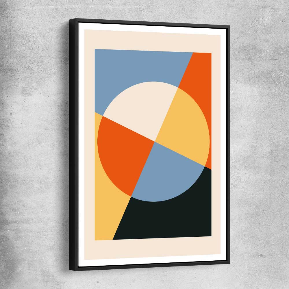 Geometry Burst Three black framed canvas - part of our high quality canvas abstract wall art collection