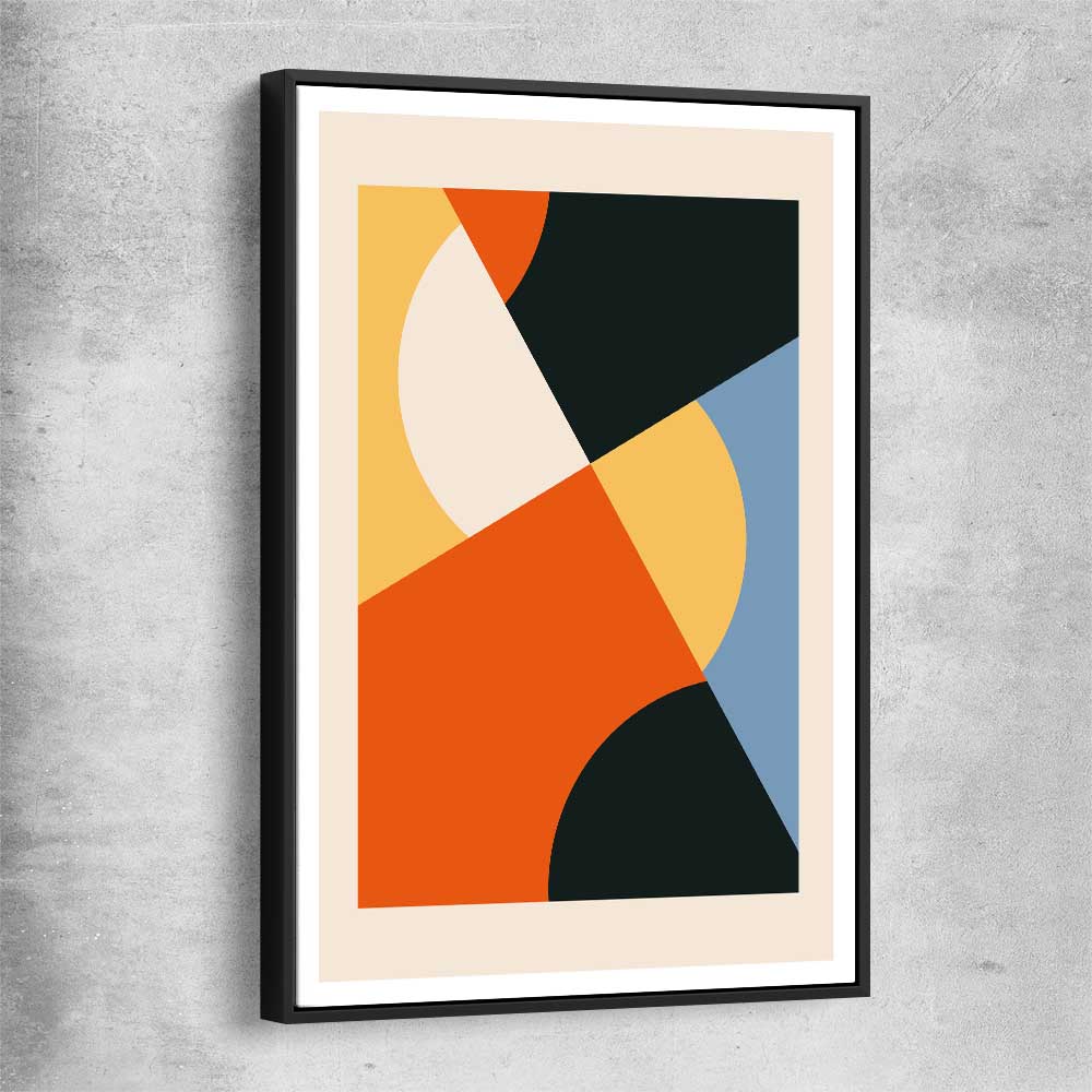 Geometry Burst Two black framed canvas - part of our high quality canvas abstract wall art collection