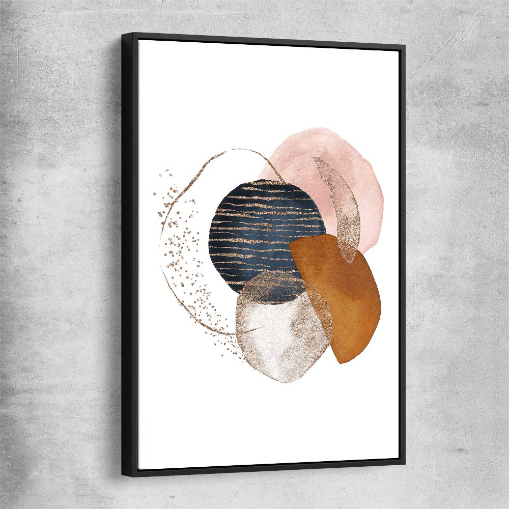 Gold Glitter black framed canvas - part of our high quality canvas abstract wall art collection