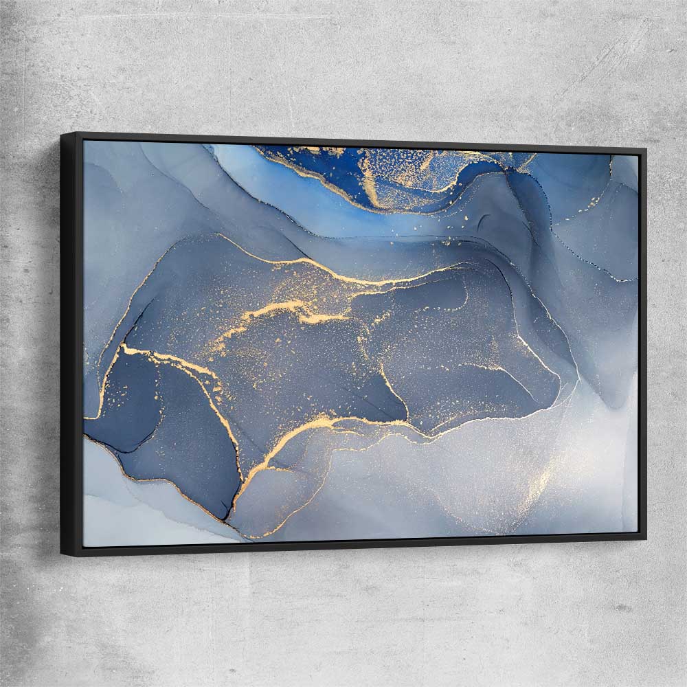Golden Marble black framed canvas - part of our high quality canvas abstract wall art collection