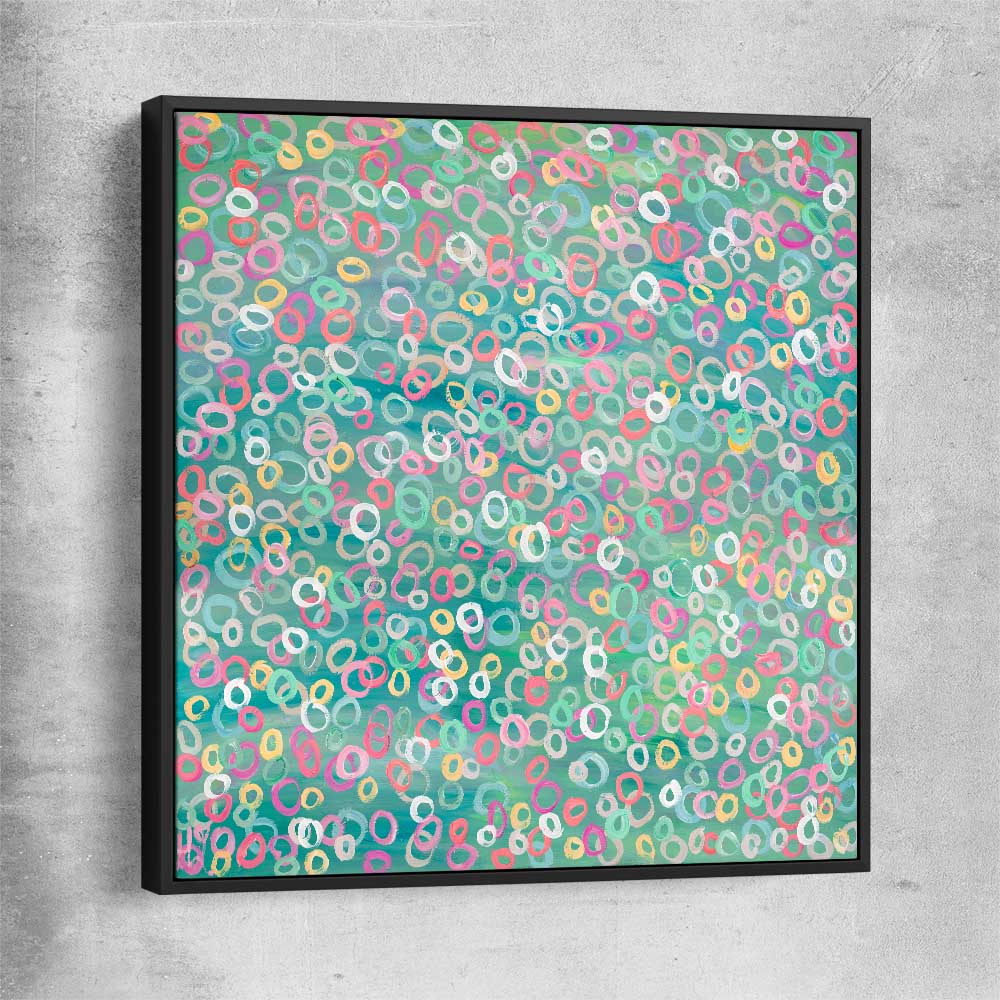 Healthy Molecules black framed canvas - part of our high quality canvas abstract wall art collection