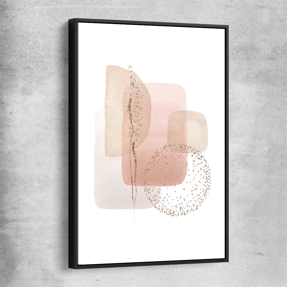 Light Geometric black framed canvas - part of our high quality canvas abstract wall art collection