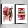 Maroon Tones Pair black framed canvas - part of our high quality canvas abstract wall art collection