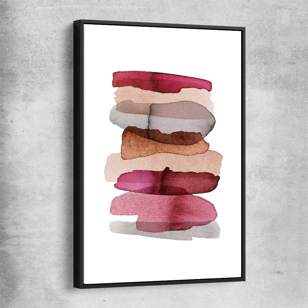 Maroon Tones Two black framed canvas - part of our high quality canvas abstract wall art collection