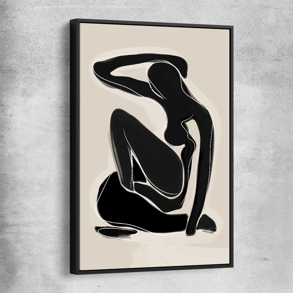 Matisse Shadow Two black framed canvas - part of our high quality canvas abstract wall art collection