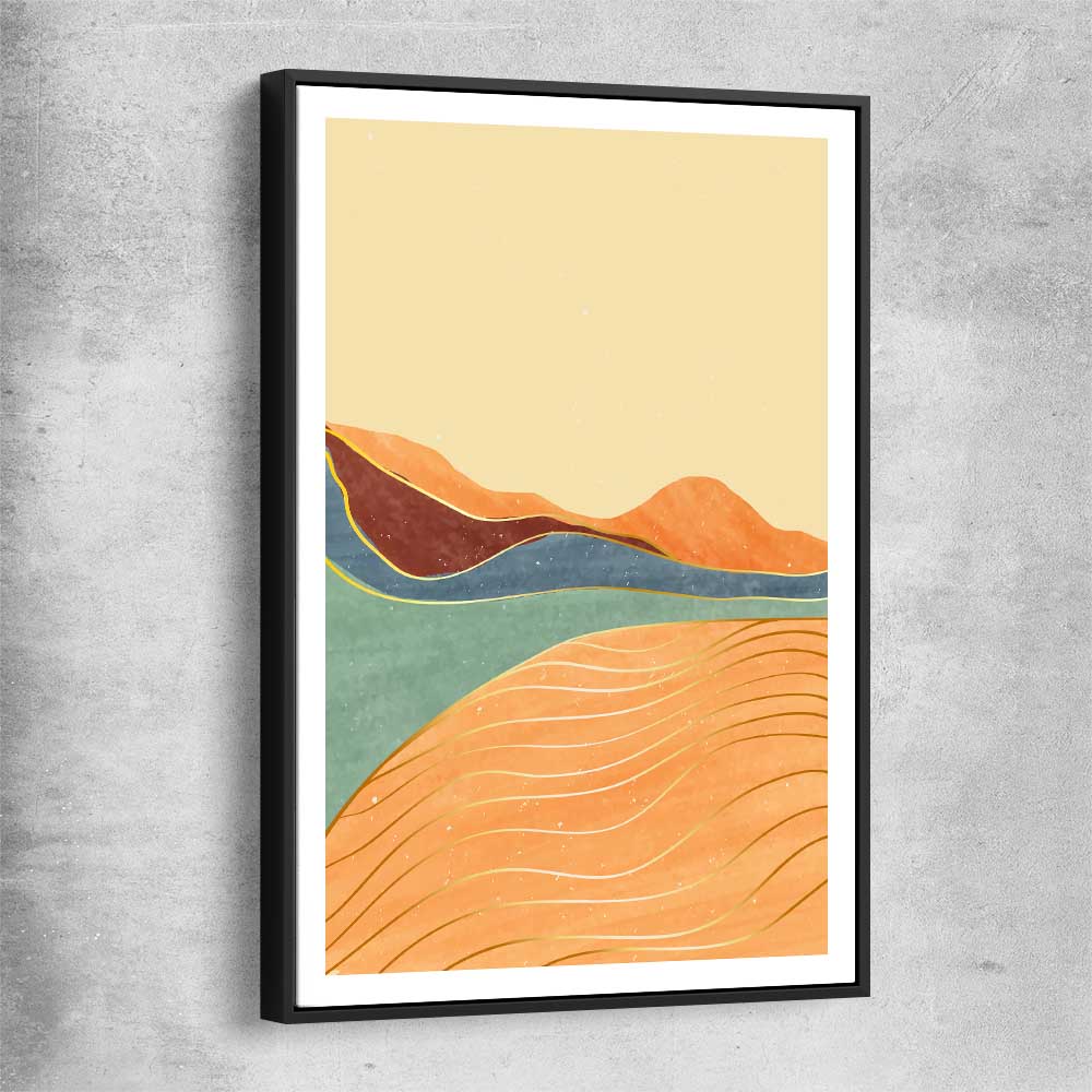 Nature Waves Three black framed canvas - part of our high quality canvas abstract wall art collection
