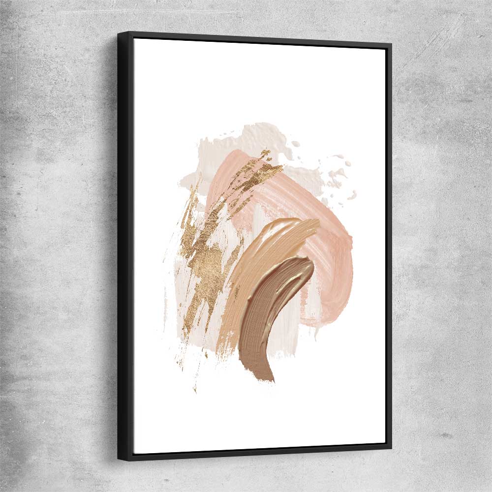 Neutral Strokes Three black framed canvas - part of our high quality canvas abstract wall art collection