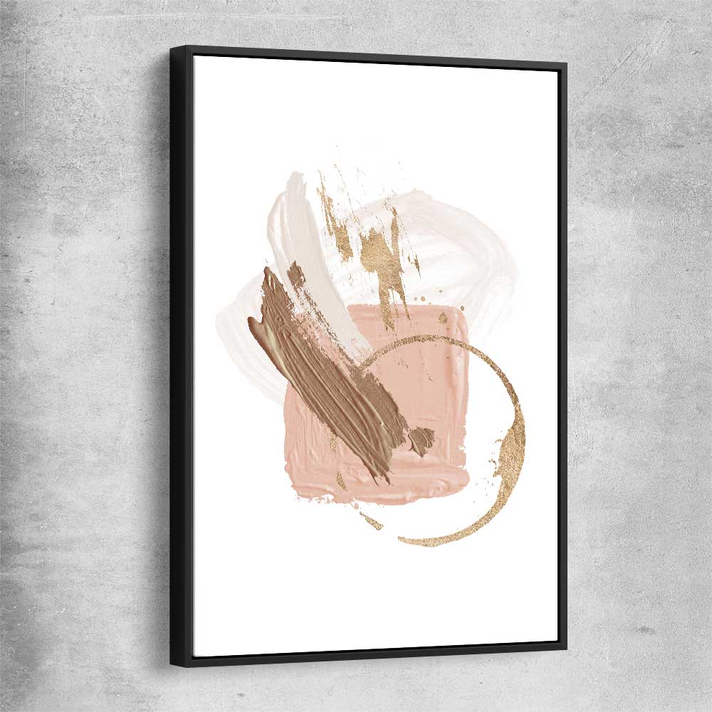 Neutral Strokes Two black framed canvas - part of our high quality canvas abstract wall art collection