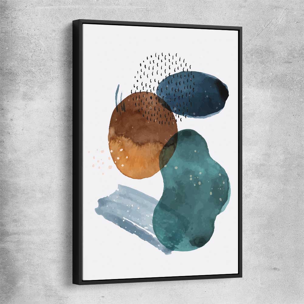 Ocean Tones Three black framed canvas - part of our high quality canvas abstract wall art collection