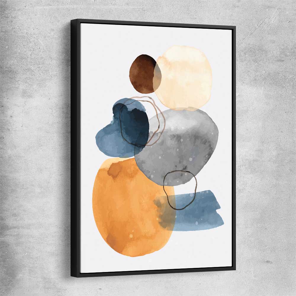 Ocean Tones Two black framed canvas - part of our high quality canvas abstract wall art collection