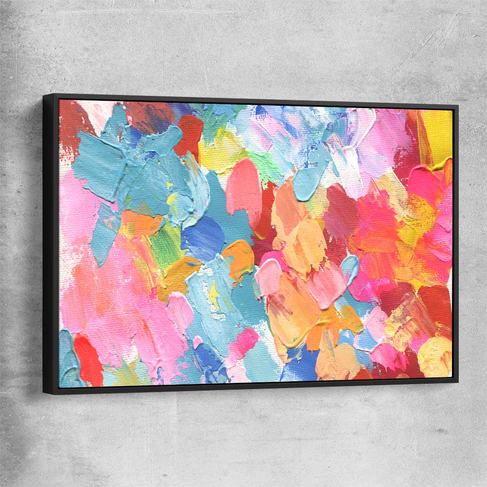 Pastel Palette black framed canvas - part of our high quality canvas abstract wall art collection