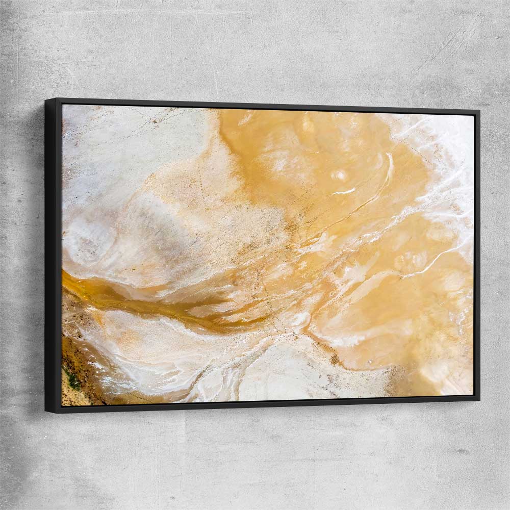Salt Lake Aerial black framed canvas - part of our high quality canvas abstract wall art collection