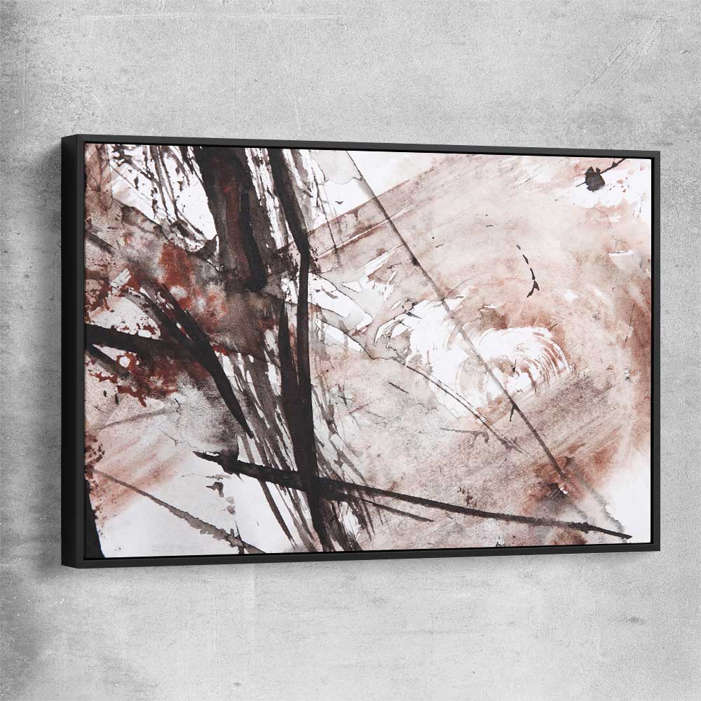 Sharp Strokes black framed canvas - part of our high quality canvas abstract wall art collection