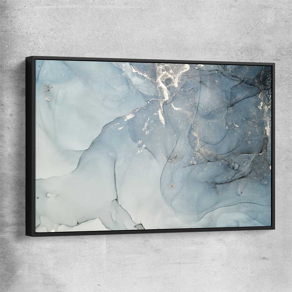 Silver Daze black framed canvas - part of our high quality canvas abstract wall art collection
