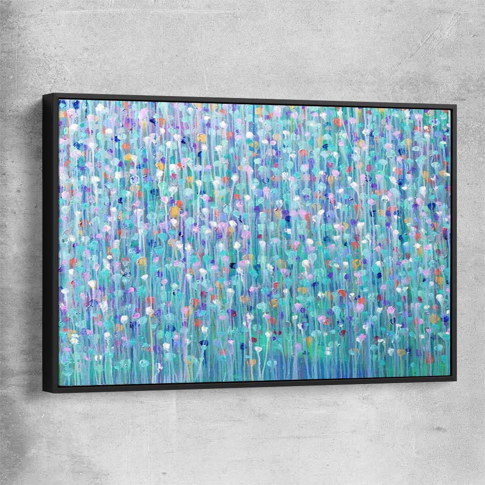 Sparkly Water black framed canvas - part of our high quality canvas abstract wall art collection