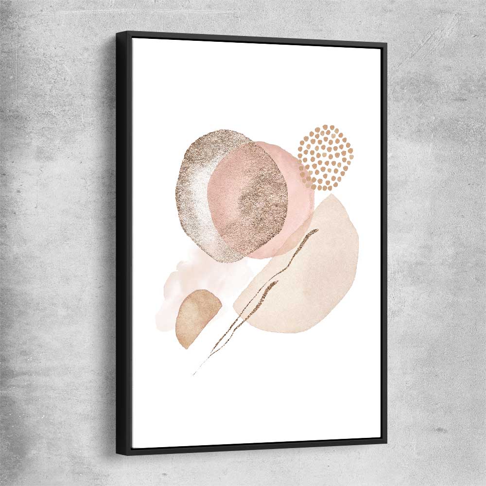 Terracotta Divide black framed canvas - part of our high quality canvas abstract wall art collection