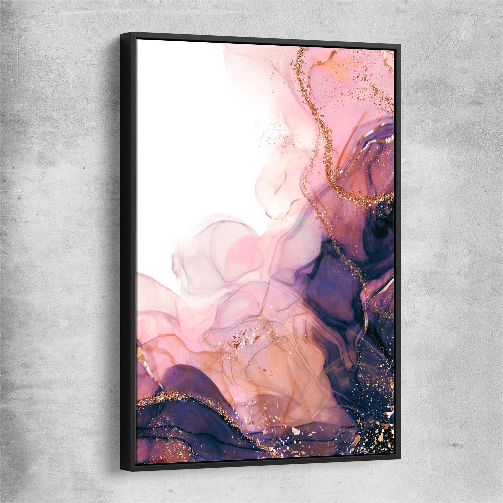 Violet Haze black framed canvas - part of our high quality canvas abstract wall art collection