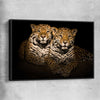 Animal wall art and canvas prints of Calm Jaguar Couple with black framed canvas