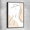 Beige Back black framed canvas - part of our high quality fashion canvas wall art and prints collection