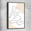 Beige Comfort black framed canvas - part of our high quality fashion canvas wall art and prints collection