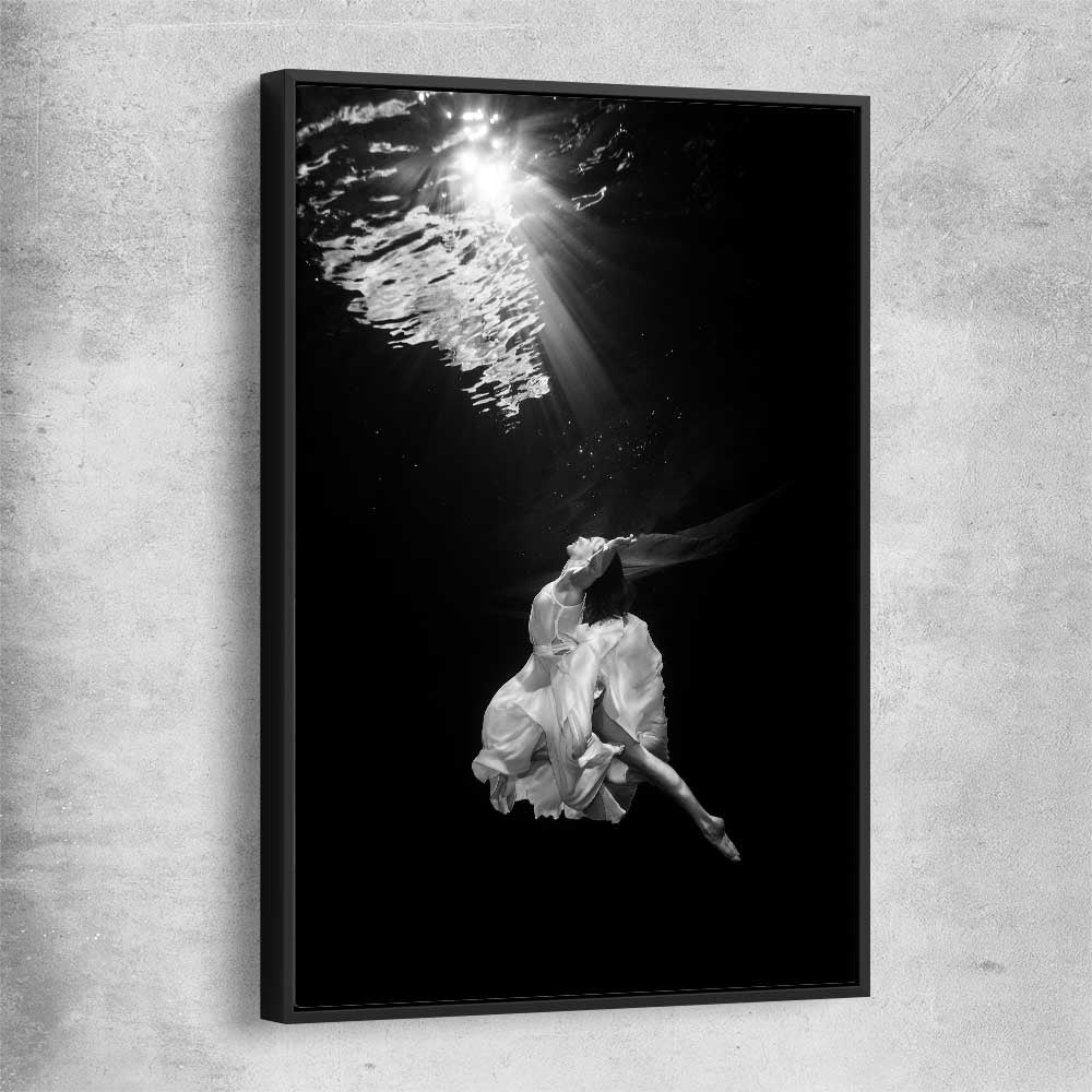 Breath black framed canvas - part of our high quality fashion canvas wall art and prints collection