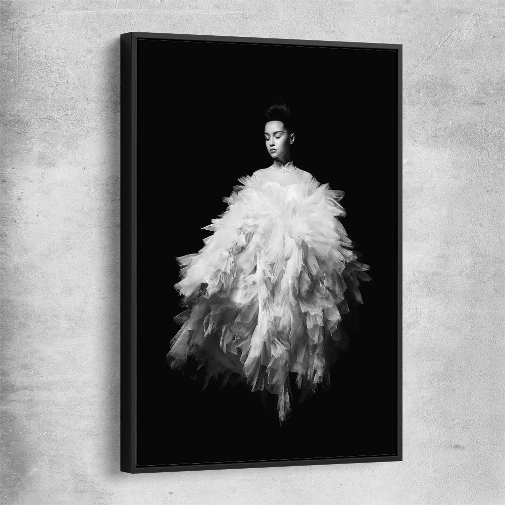 Evening Dress black framed canvas - part of our high quality fashion canvas wall art and prints collection