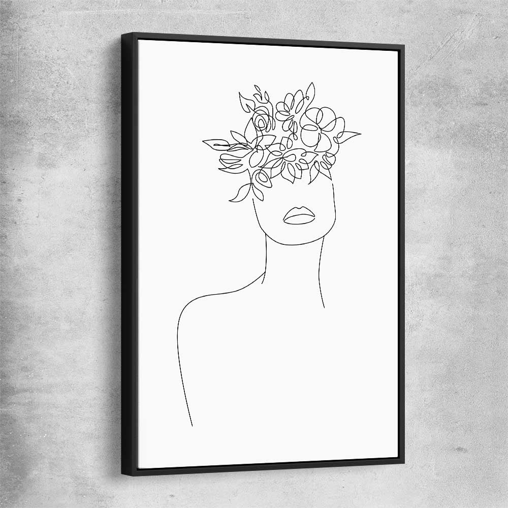 Floral Beauty Two black framed canvas - part of our high quality fashion canvas wall art and prints collection