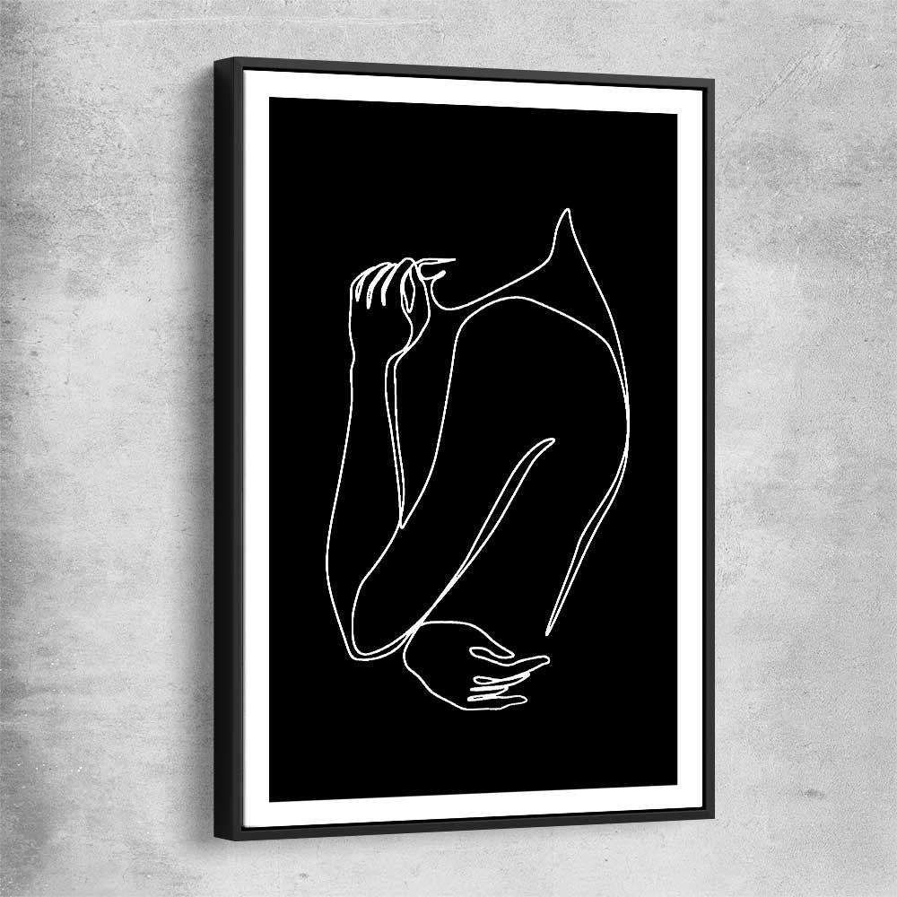 Gentle Hold Invert black framed canvas - part of our high quality fashion canvas wall art and prints collection