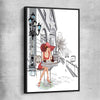 Paris Cafe Fashion black framed canvas - part of our high quality fashion canvas wall art and prints collection