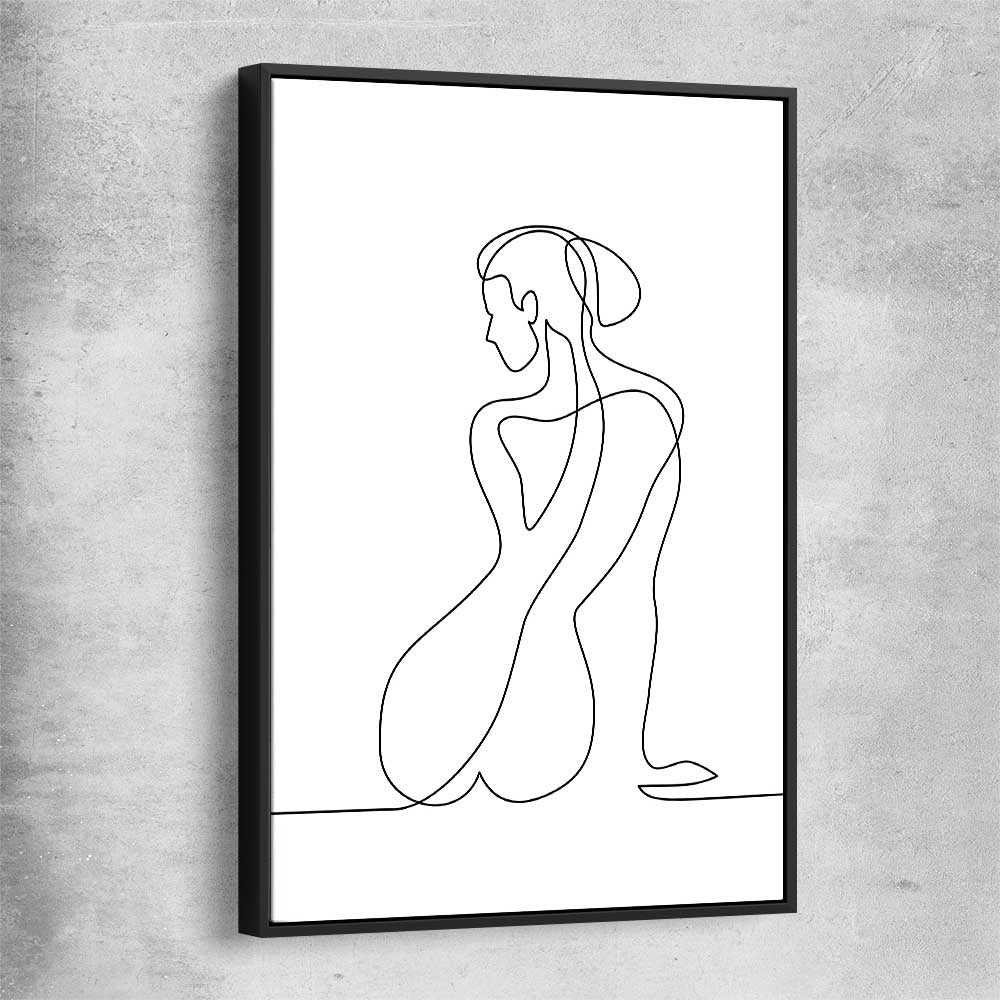 Pondering Thoughts black framed canvas - part of our high quality fashion canvas wall art and prints collection