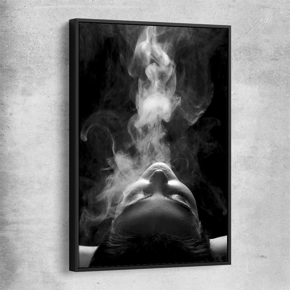 Smoke Haze black framed canvas - part of our high quality fashion canvas wall art and prints collection