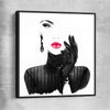 Watercolour Portrait black framed canvas - part of our high quality fashion canvas wall art and prints collection