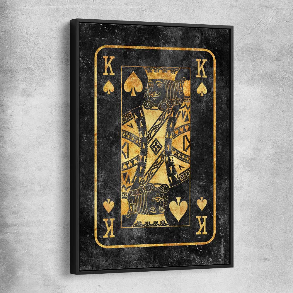 King of Spades black framed canvas - part of our high quality fashion canvas wall art and prints collection