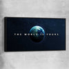 The World Is Yours black framed canvas - part of our high quality fashion canvas wall art and prints collection