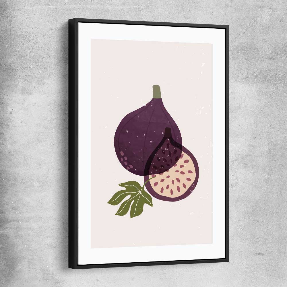 Purple Fig black framed canvas is a colourful and stylish canvas wall art and print suited for the kitchen area